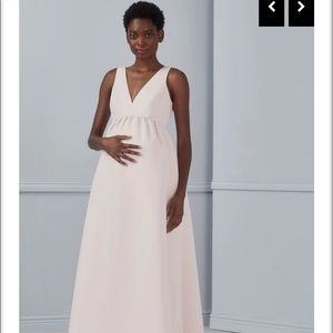 Amsale maternity dress in hunter green